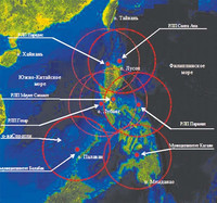 Размещение радиолокационных постов ВВС Филиппин на территории республи